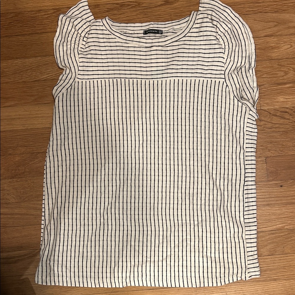 Staccato Navy and White Striped Blouse